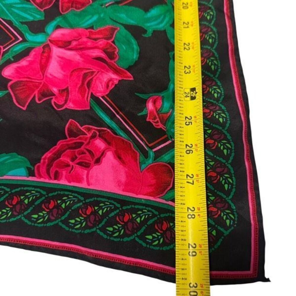 Vintage Liz Claiborne vintage scarf floral rose VTG - EUC - Picture 7 of 7